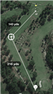 aerial photo of Hole 14 Par 4 357 Yards