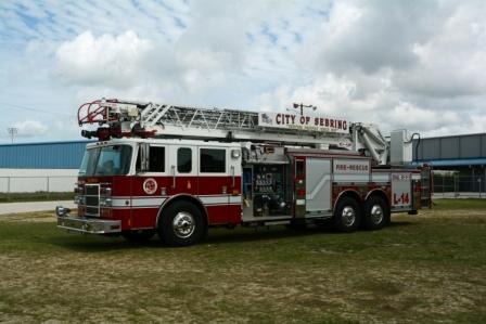 L-14, ladder 14, aerial fire truck 